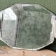Art Deco mirrored bevelled tray, chrome handles.