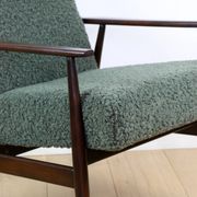 Armchair 'Lis', 1970s green boucle design by Henryk Lis - 2 pieces available