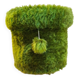 Hairy storage pouf