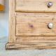 Old wooden semainier in rough wood
