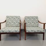 Pair of vintage Scandinavian Arne Wahl Iversen armchairs for Komfort teak