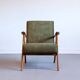 Mid Century Easy Chair Model B - 310 Var in Forest Green Velvet