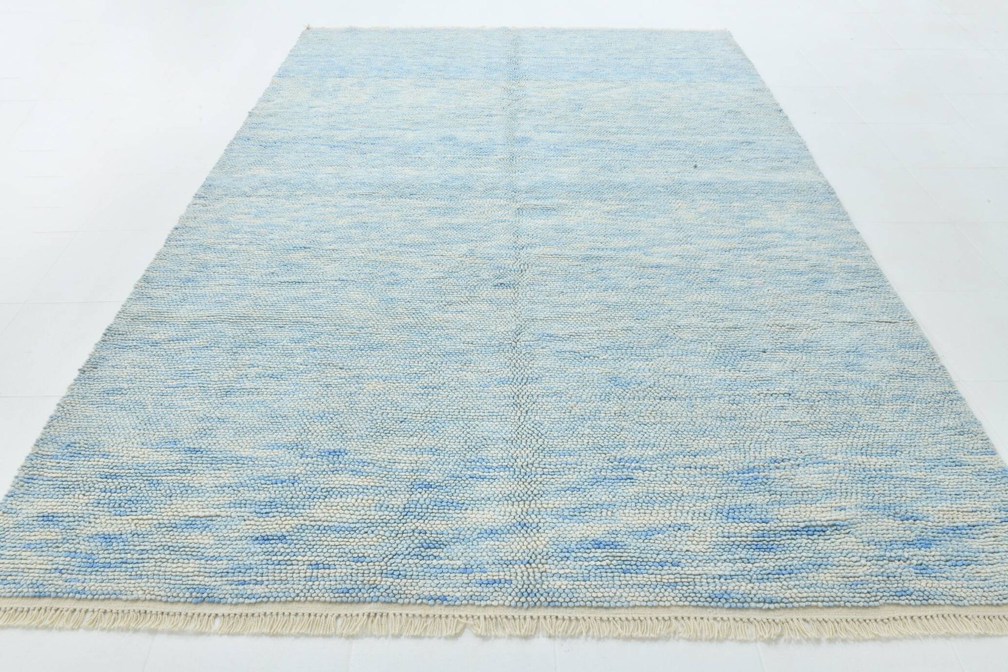 Grand tapis oushak bleu clair 8x11, 244x344cm