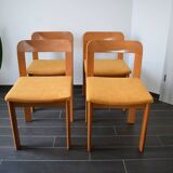 4 70s brutalist style chairs