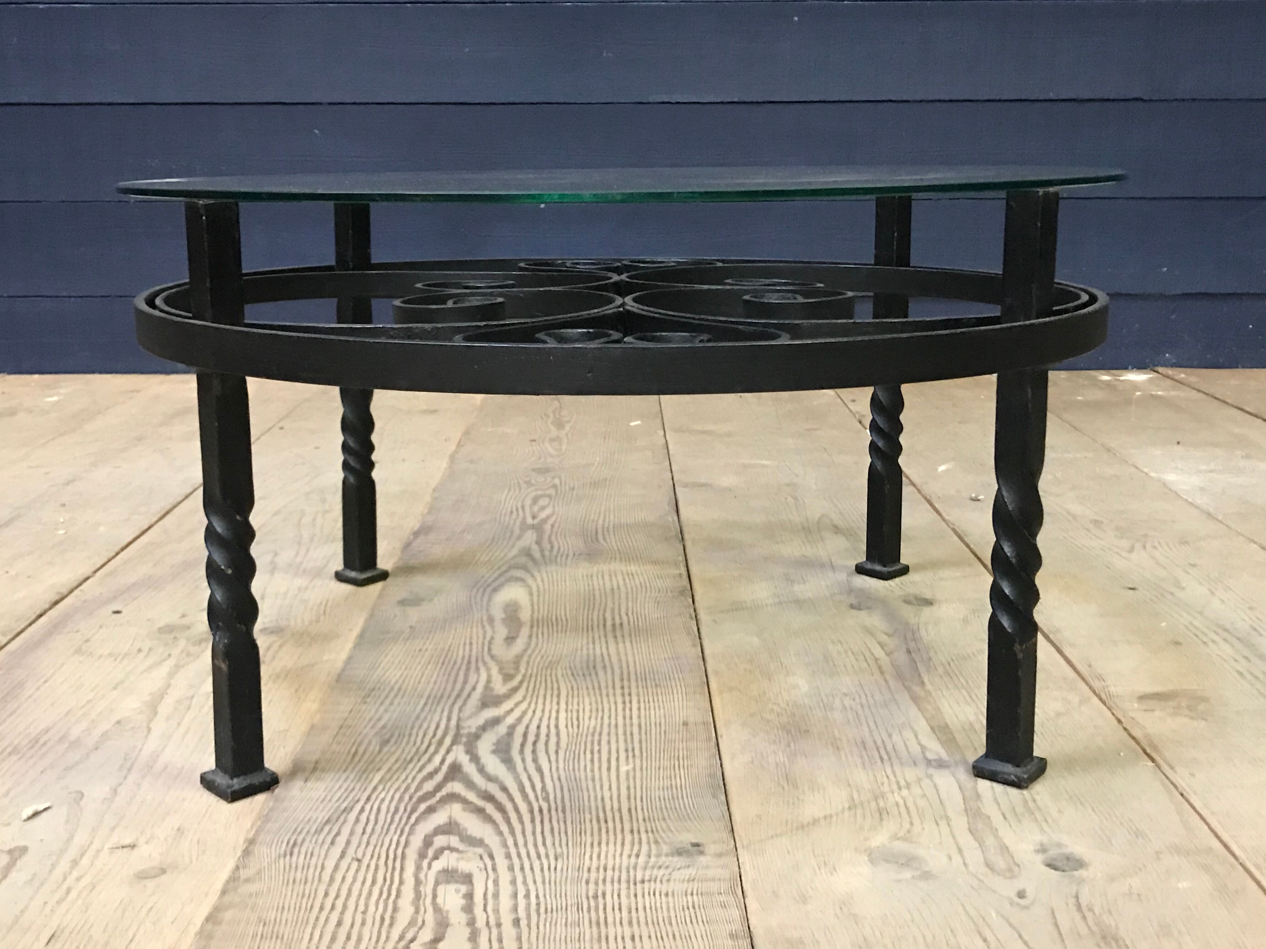 Table basse en fer forgé