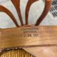 4 country-style medallion chairs in solid cherry with rush seats from the 1990s.