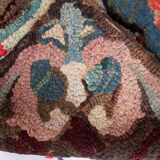 Tapis Hooked antique américain – 63 x 107 cm – Motif floral - 1C986