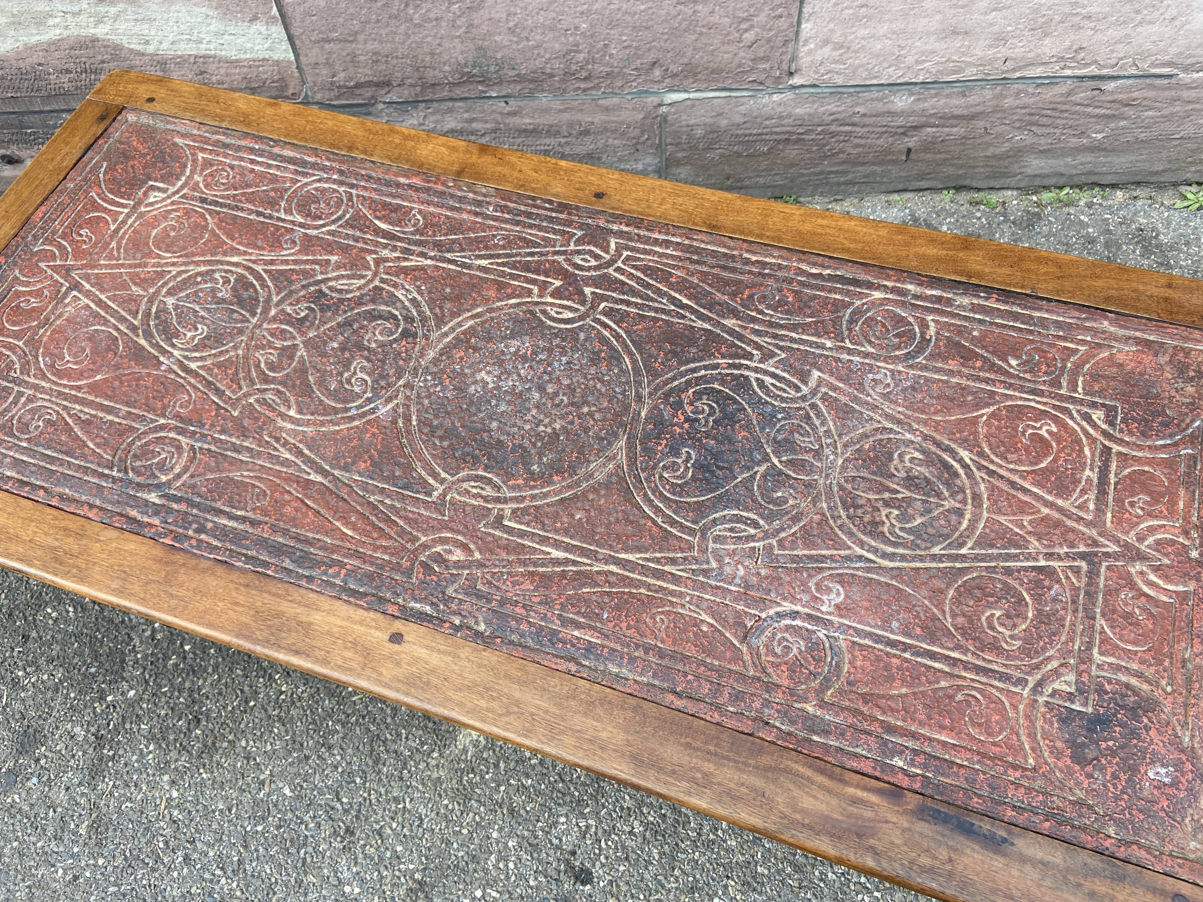 Vintage lava stone coffee table 60s