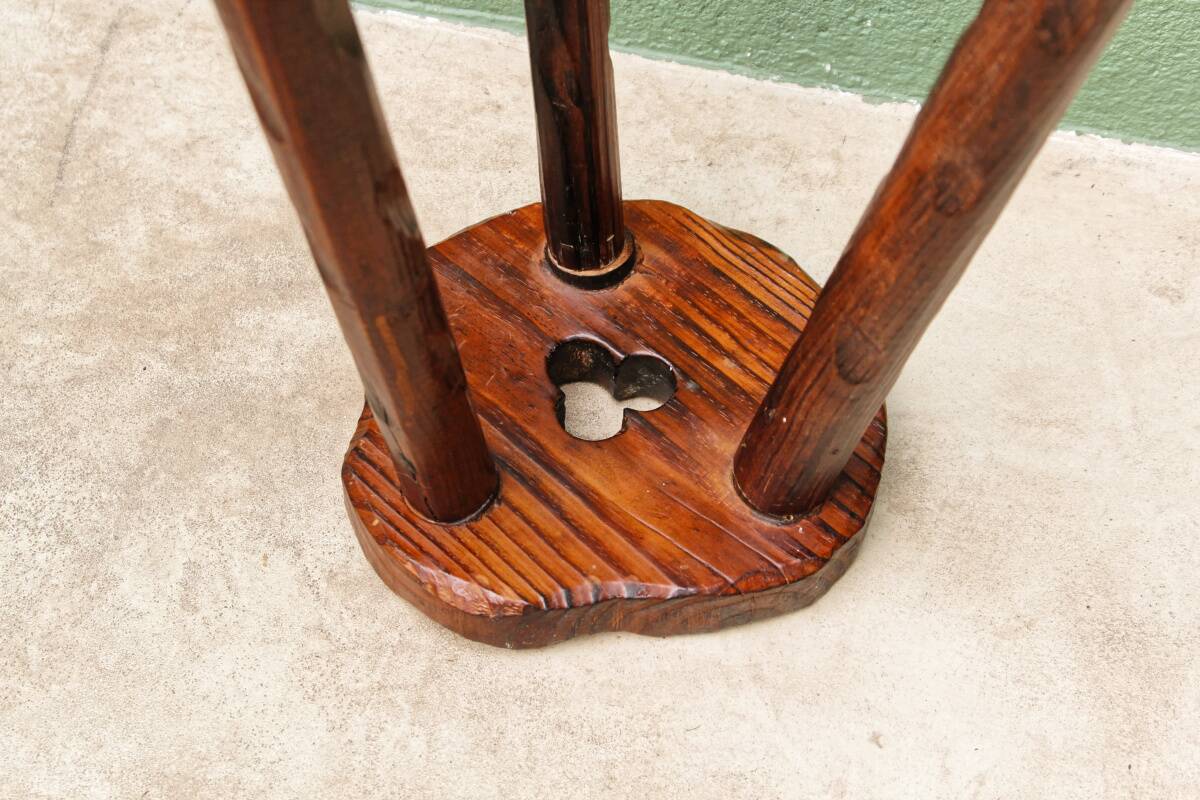 Wooden tripod stool