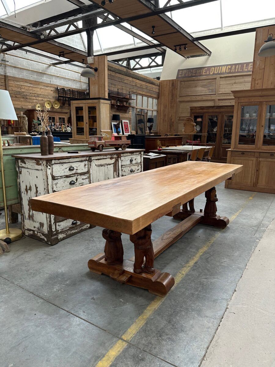 1950s mountain table in solid elm
