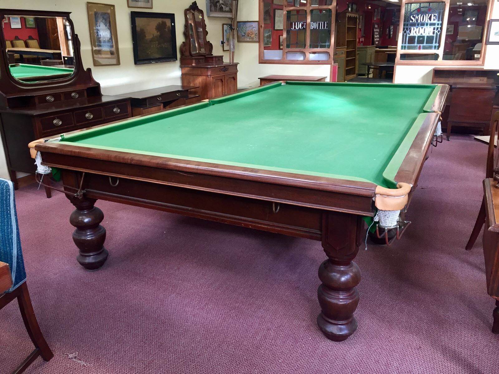 English billiards 8 Victorian of the nineteenth century removable feet
