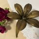 Vintage brass metal ashtray flower