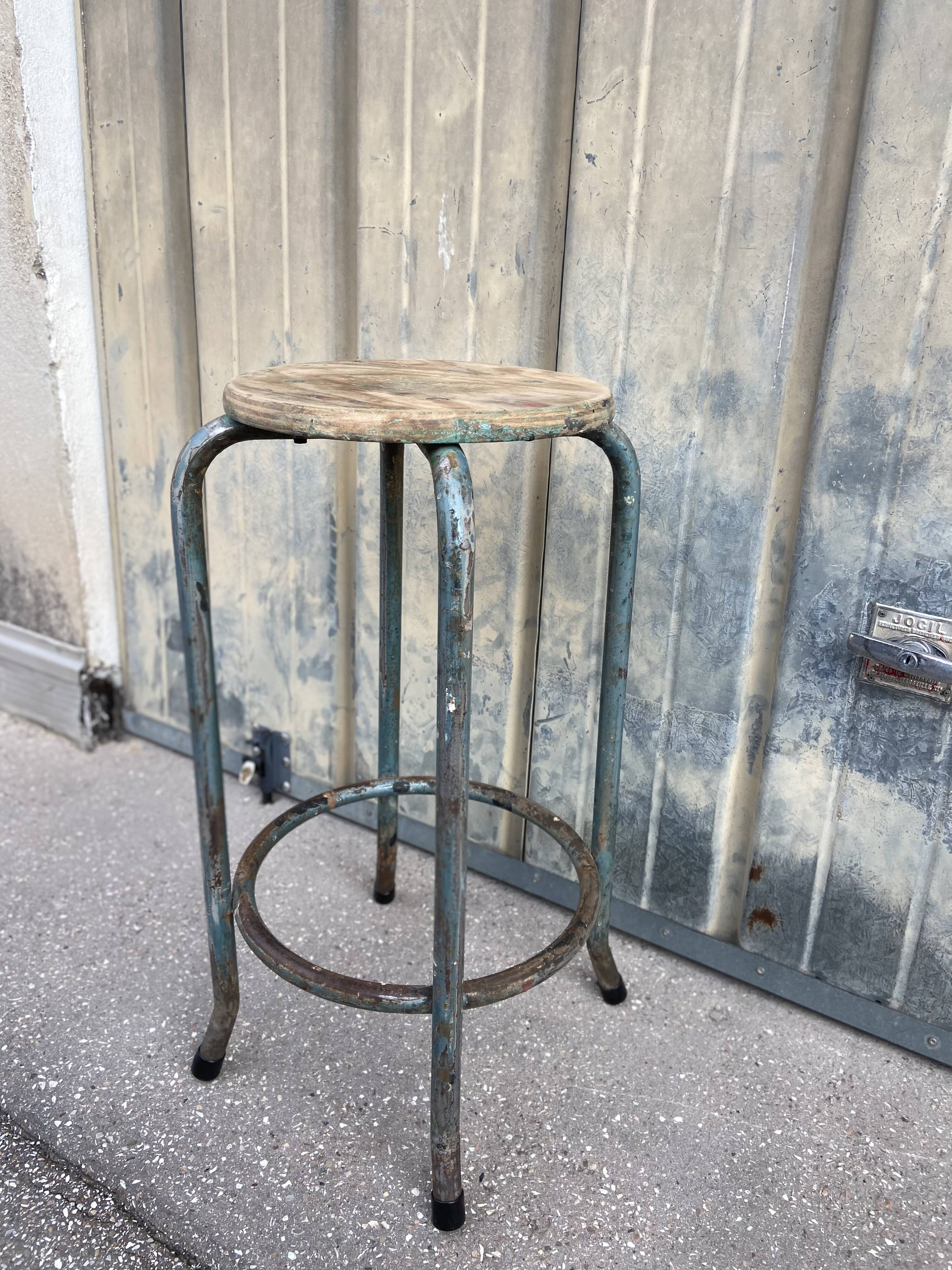 Vintage industrial stool