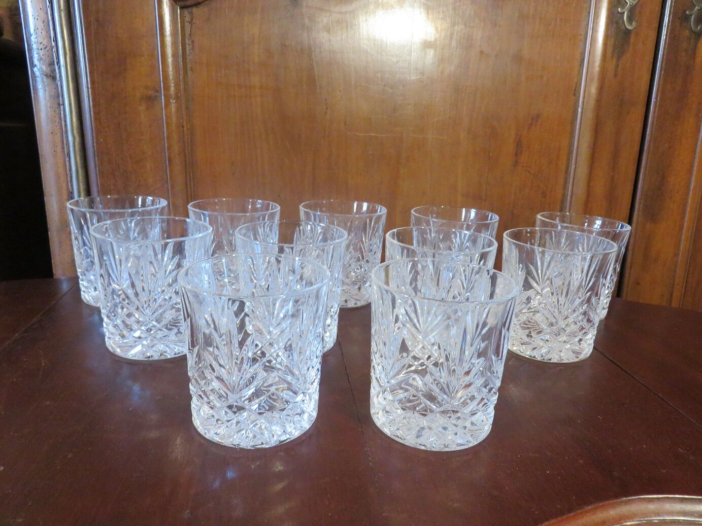 12 Crystal whisky glasses