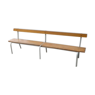 School bench with backrest