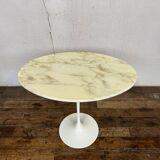 Oval pedestal table Eero Saarinene design Knoll international 1970 original marble