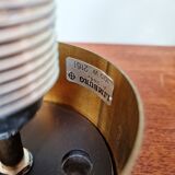 Brass and amber textured glass ceiling light, design by Helena Tynell, Limburg.