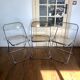 Three folding chairs Plia, Giancarlo Piretti for Castelli
