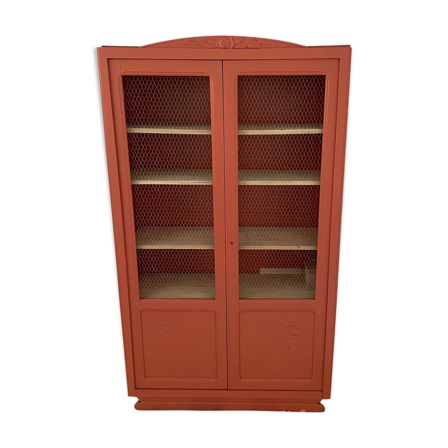 Vintage art deco terracotta wardrobe