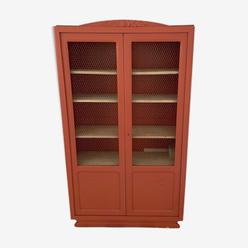 Vintage art deco terracotta wardrobe