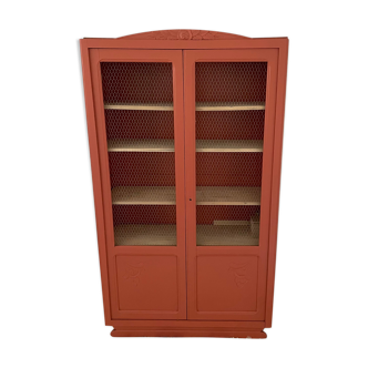 Vintage art deco terracotta wardrobe