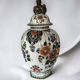 Vintage Delft Porcelain White Floral Vase