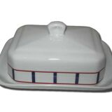 Basque porcelain teapot , Porcelain Basque butter maker , Porcelain Basque sugar bowl