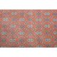 Tapis vintage turc Oushak fait main en laine et coton rouge