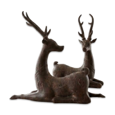 Solid bronze deer 20kg (1979), with period sales certificate.