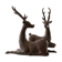 Solid bronze deer 20kg (1979), with period sales certificate.