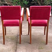 Bridge chairs in Art Deco fabric from the 1950s and vintage.