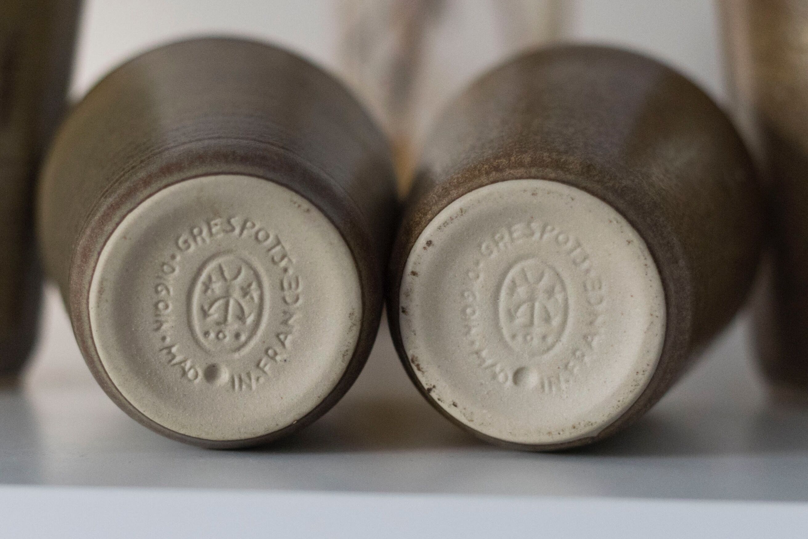 Set of 8 Digoin sandstone glasses