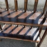 Dark rattan bookcase