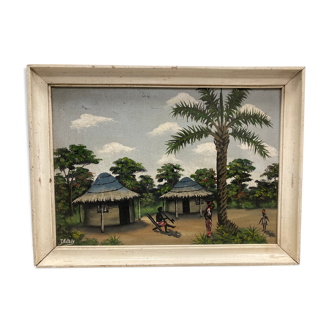 Painting African scene