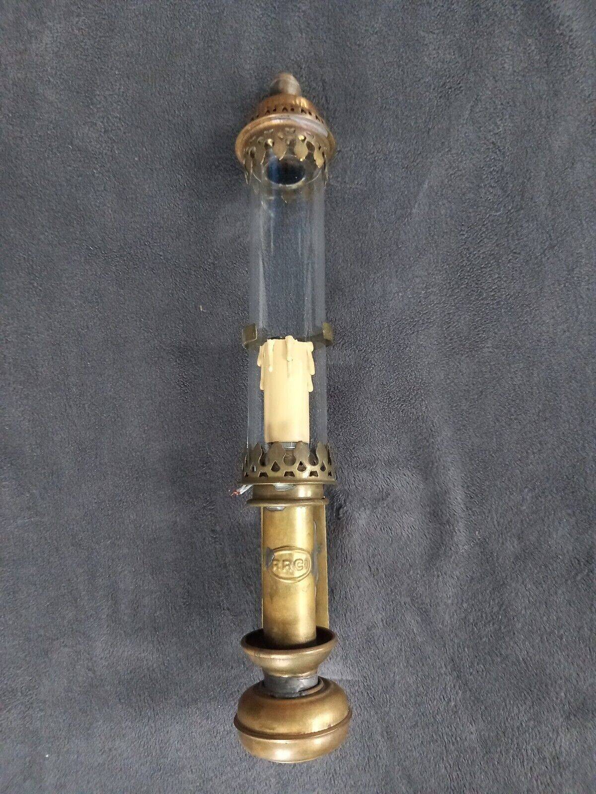 Old RRCI brass train wall lamp