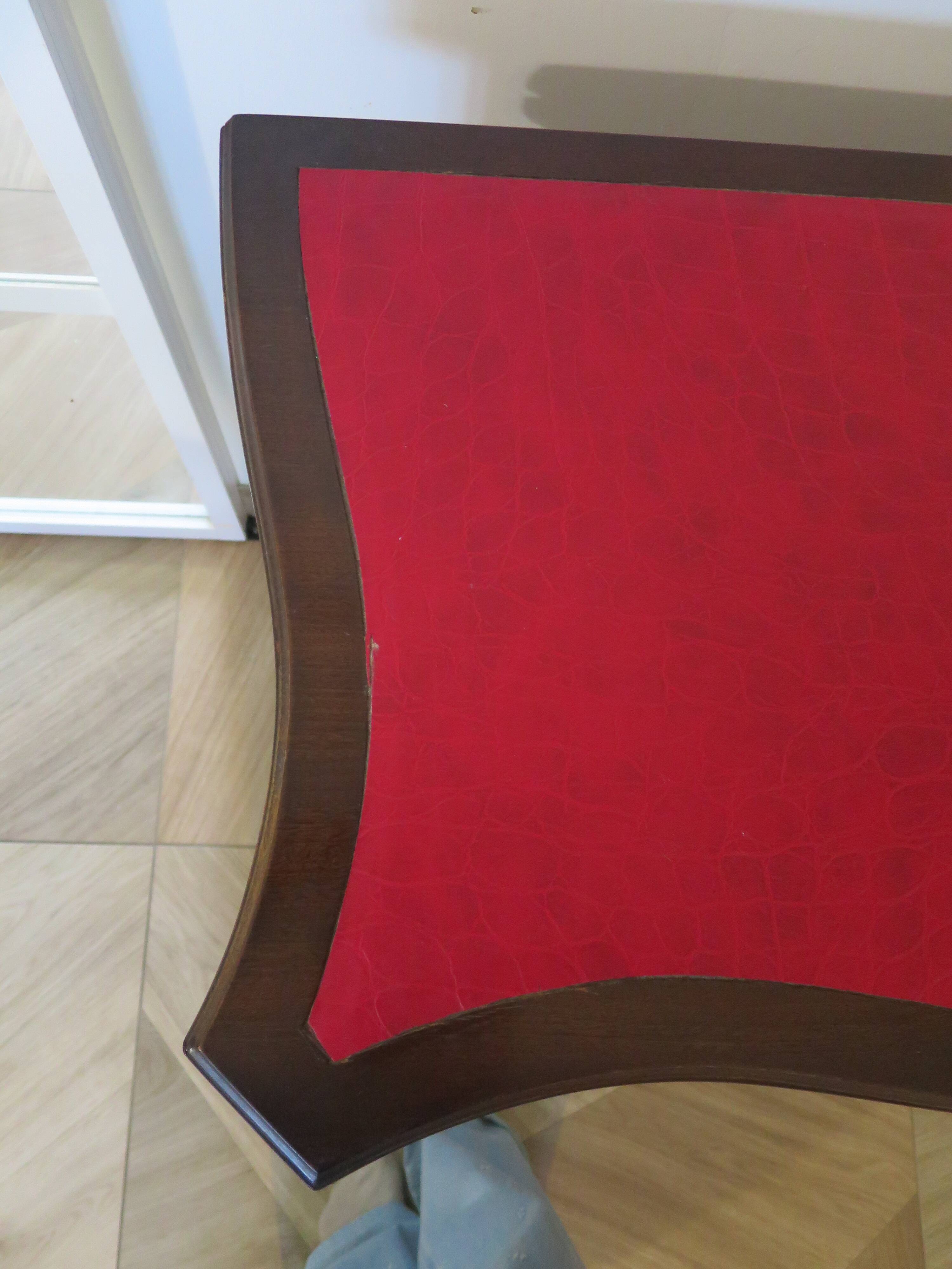 Table d’appoint extensible -Bureau-Années 80-Louis XV-teinte acajou