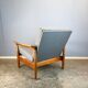 Armchair, teak with grey upholstery, 1960s