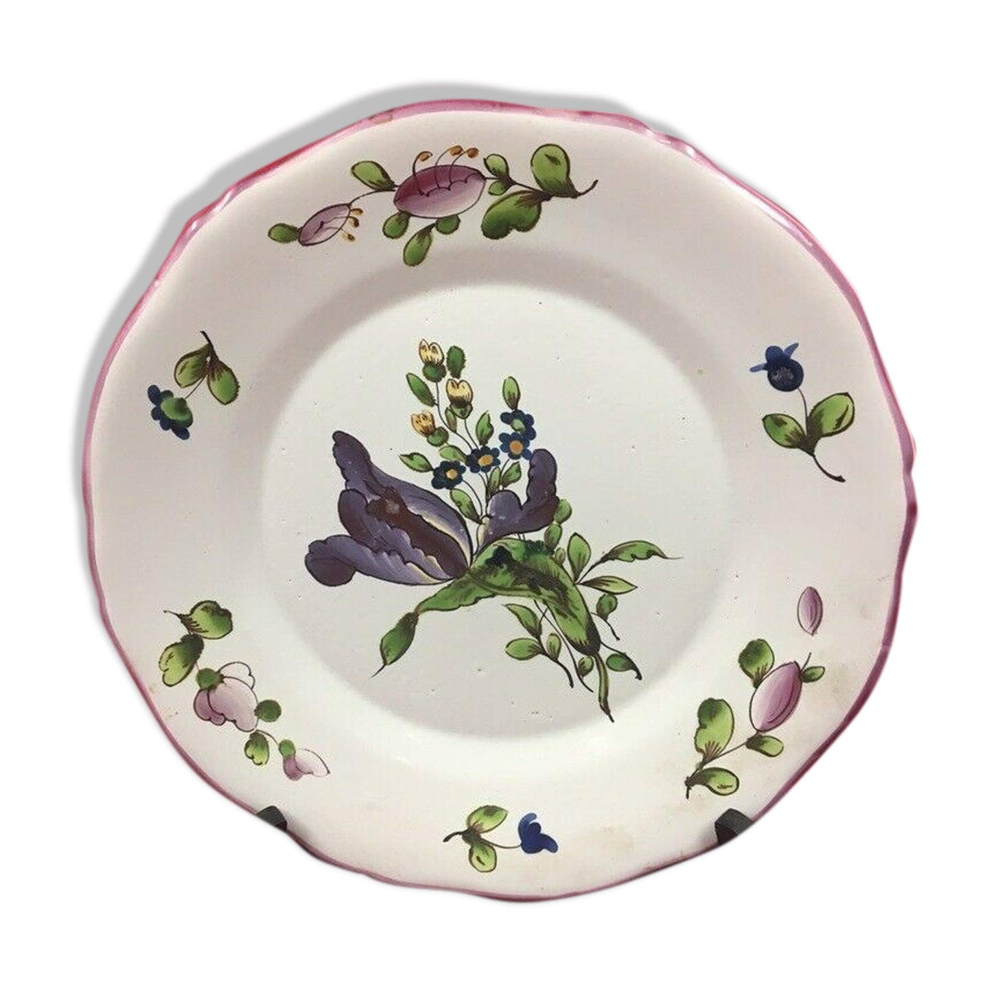 Old-fashioned eastern faience plate