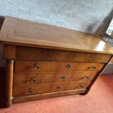 Light-colored empire chest of drawers