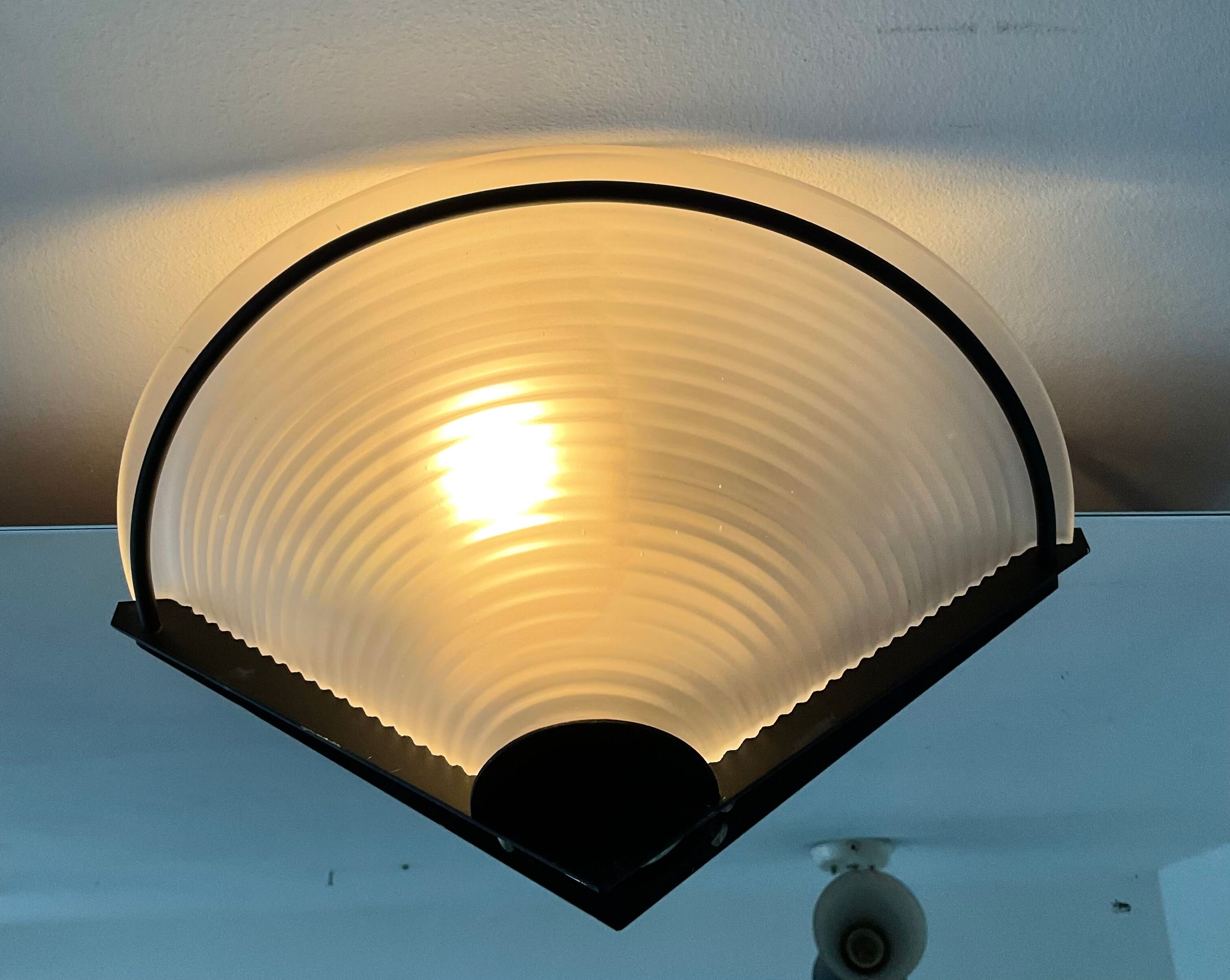 Series of 3 Italian wall lamps 70s