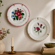Eastern earthenware plate from the mid-19th century with a hollow rose design.