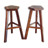 2 former brutalist high stools