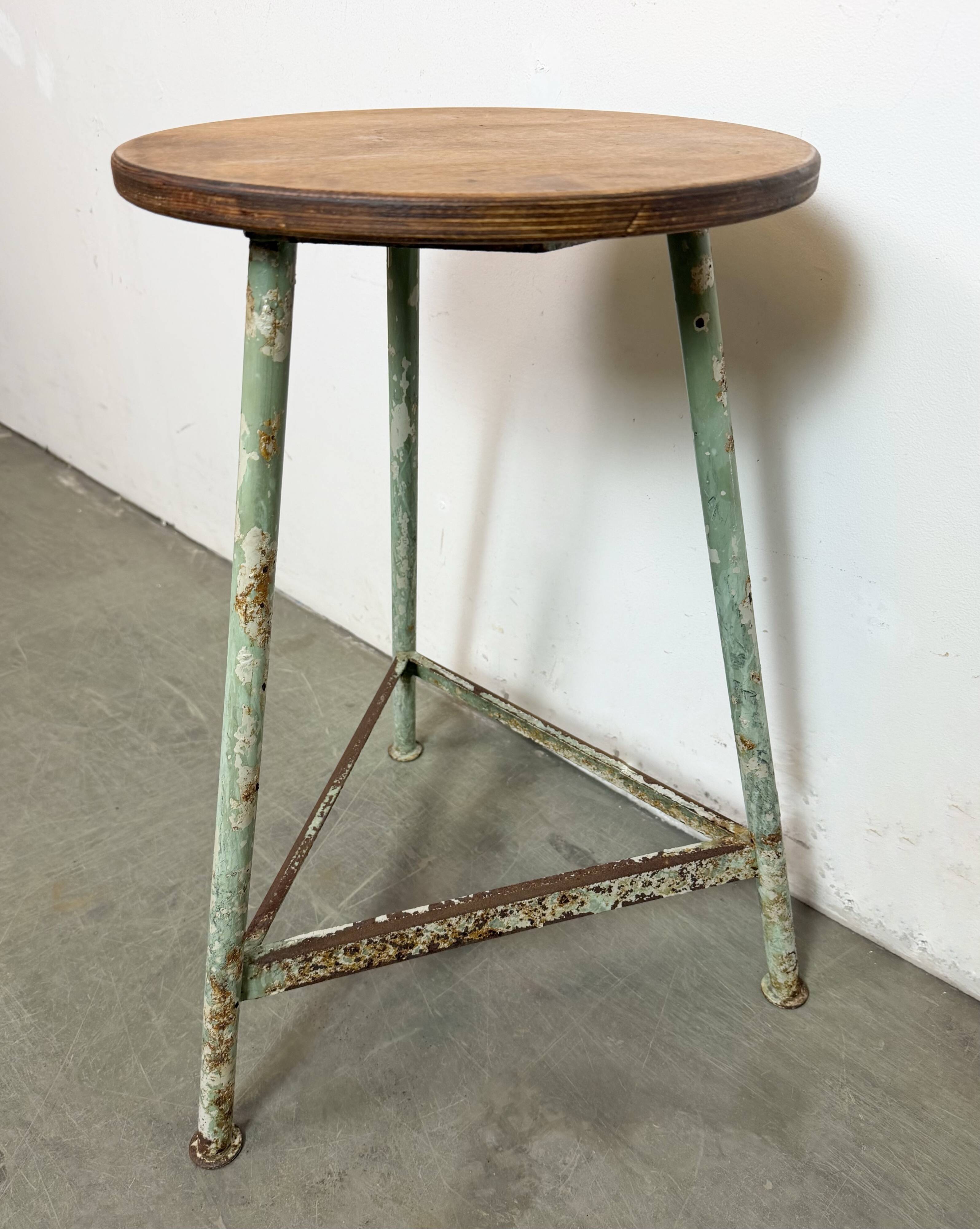 Green Industrial Workshop Stool, 1960s