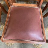 6 Art Deco period chairs in mahogany and leather