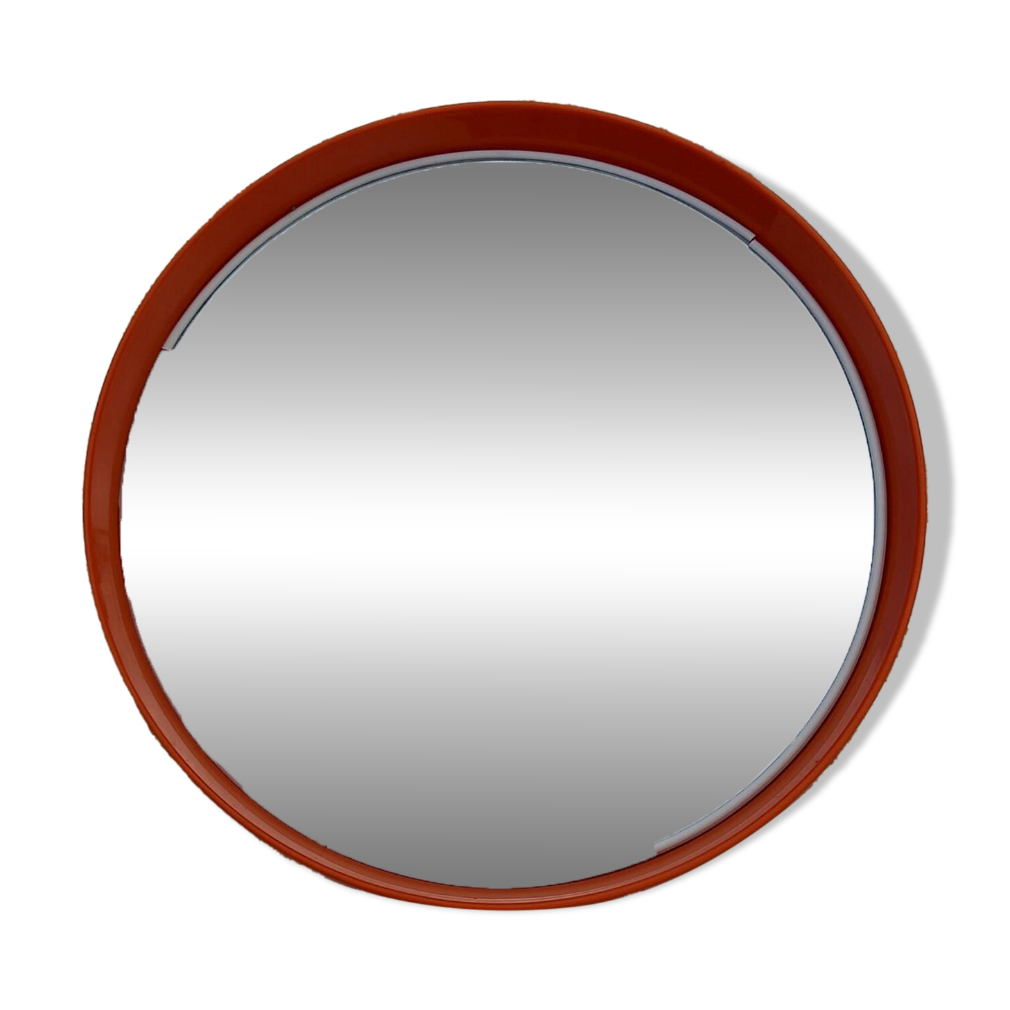 Vintage 1970 orange plastic mirror Salc