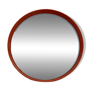 Vintage 1970 orange plastic mirror Salc