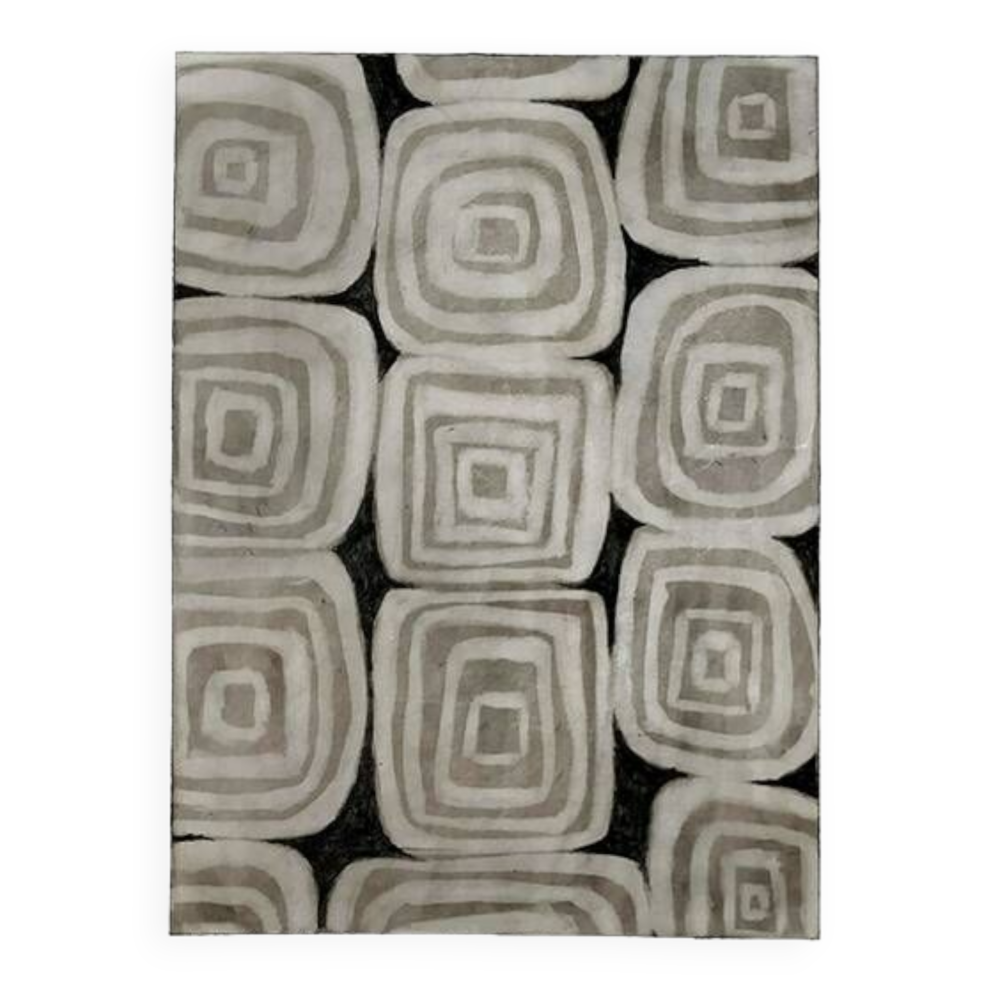 Abstract charcoal drawing 1 black and white