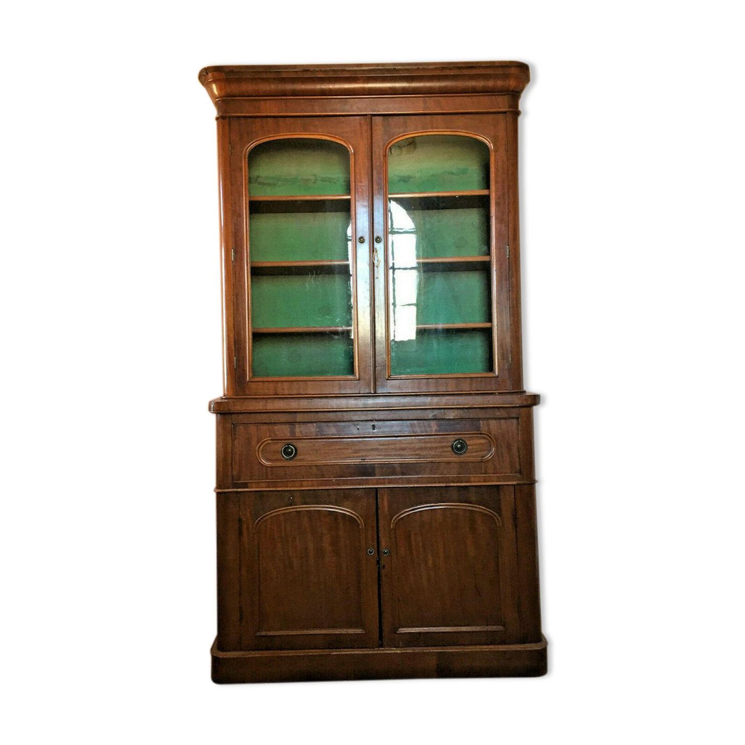 English scriban bookcase in mahogany 19th