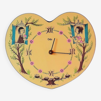 Odo clock in formica lovers of peynet 60 s