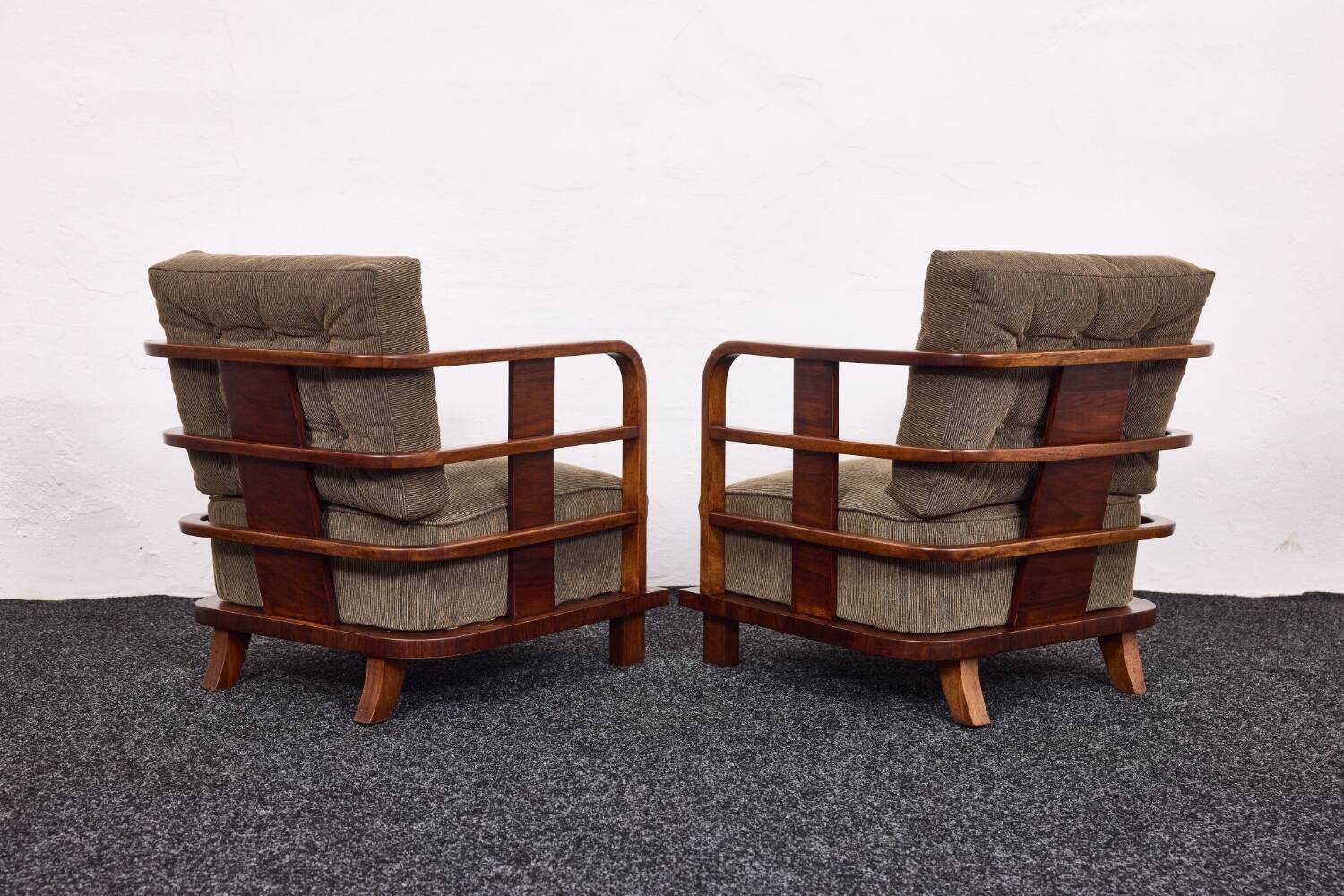 Lajos Kozma, importants fauteuils Art Déco de Budapest Werkstatte, années 1930